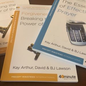 Precept Forgiveness and Effective Prayer (3) books by Kay Arthur,BJ Lawson
